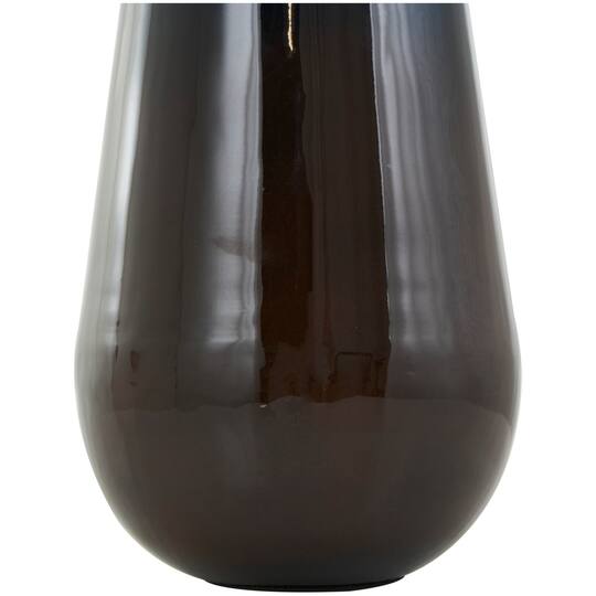 16" Blue Metal Ombre Vase with Brown Accents